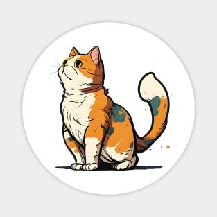 Cute Cat Looking - Love Cats Magnet